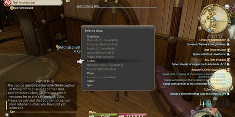 ffxiv retainer leveling guide.